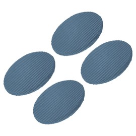 GLOKUUCA Round Bar Stool Covers - 4 Packs Anti-Slip Washable Elastic Soft Seat Slipcovers Fits for Bar Chair Stool - 11 Inch-16 Inch Dia, Blue