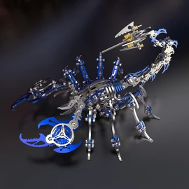 KonHaovF Blue 3D Metal Puzzle for Adults Scorpion, DIY Colorful 3D Metal Model Kits to Build with Tool, 3D Desktop Model Kits Building Toys for Adults/Teens