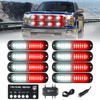Xprite White Red LED Surface Mount Strobe Lights Kit, w/Control