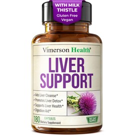 Liver Cleanse Detox & Repair Milk Thistle Supplement - 180 Capsules Herbal Liver Support - Choline, Artichoke Extract & Chicory - Dandelion Root Supplement to Promote Cellular Repair & Digestion