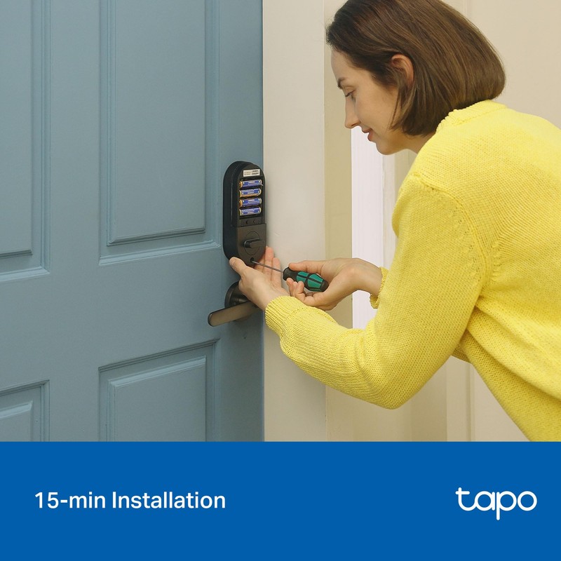 Tapo Smart Wi-Fi Deadbolt Door Lock – Keyless Tactile Buttons,