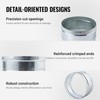 ZOWZEA 10 Inch Round Galvanized Steel Duct Connector - Metal