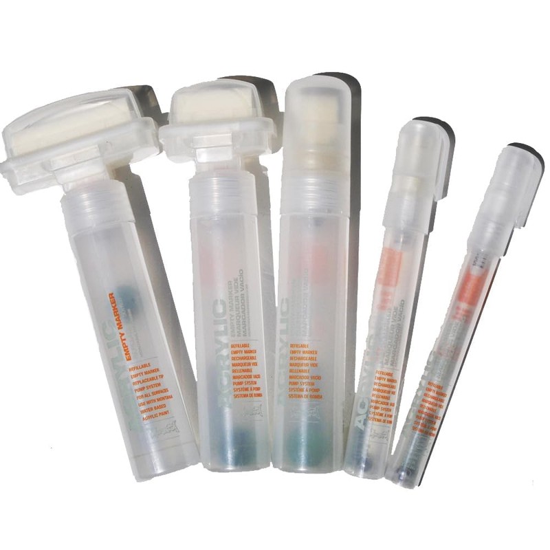 Montana Acrylic Empty Refillable Paint Marker Set of 5