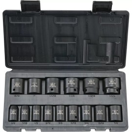 Blackhawk by Proto 15pc Blackhawk By Proto 1/2" Drive Impact Socket Set SAE 3/8" - 1-1/4" UW-1615S