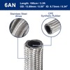 X AUTOHAUX Car Stainless Steel Braided Mesh Hose 3.3ft 3/8"