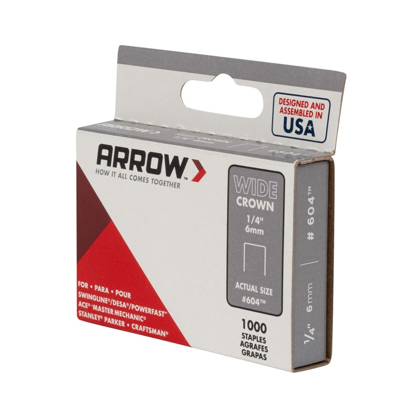 Arrow 60430 Fastener 604 Wide Crown Swingline Heavy Duty 1/4-Inch