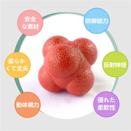 Reaction Balls, Bouncing Balls, Bounce Reaction Balls, Set of 8 for Training, Irregular Balls, Reflexes, Dynamic Vision, Home Training, Speed Training, Training Supplies, Indoor Training (2.2 inches (5.5 cm), Low Difficulty