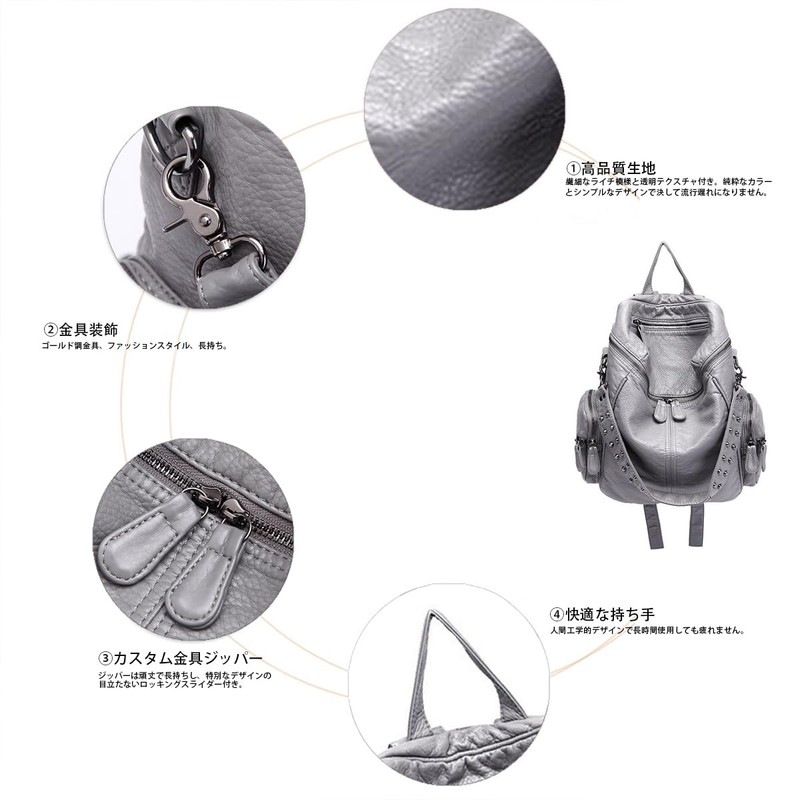 BUKESIYI CCJP78222 Women's Backpack, Mini Backpack, Pochette, Large Capacity, Waterproof,