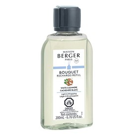 MAISON BERGER - White Cashmere - Air Freshener - Fragrance Refill for Reed Sticks and Ceramic Diffuser - 6.76 Fluid Ounces - 200 Milliliters