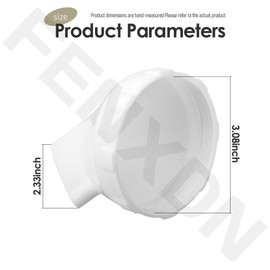 Enhanced Angled Nozzle for Pool with 1.25" Hose with a 3-3/16" Diameter 11070 Strainer Connector, Compatible with Intex Pool 26165EH, 26167EH, 26175EH, 26183MW Models