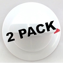 2 Pk, Dryer Timer Knob, White, for General Electric, AP2042269, WE1X1263