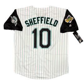 Gary Sheffield 1997 Florida Marlins Alt World Series Jersey Men’s Large