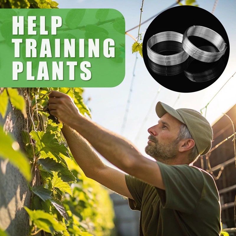 WILLBOND 350 Feet Plants Trellis Training Wire 2 Rolls Trellis