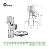 ZencQ Angle Valve 1/2 Inch Wall Connection, 1/2 Inch Hose