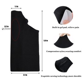 ANHOGEU Wrist Thumb Support Compression Gloves (1 Pair), Breathable Wrist Brace Compression Sleeves with Soft Gel Pads for Tendonitis, Arthritis, Carpal Tunnel Splint for Relieve Hand Wrist Thumb Joint Pain