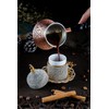 DEMMEX Turkish Coffee Espresso Cup with Inner Porcelain, Metal Holder,