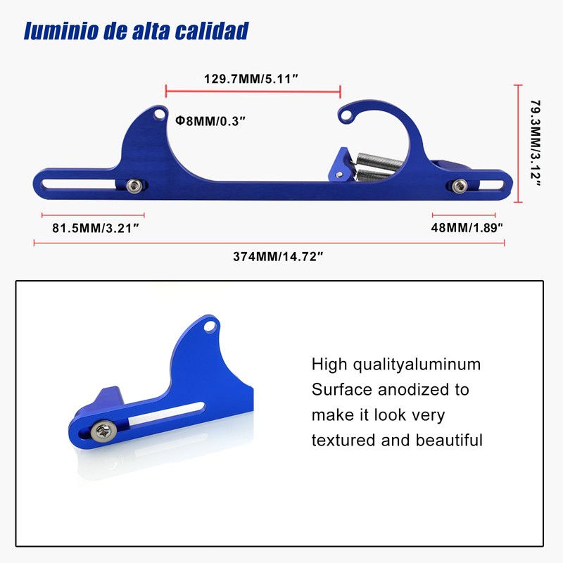 4150/4160 Carburetor Throttle Cable Bracket Billet Blue
