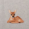 Natural Fawn - Deer - Laying Down - Embroidered Iron