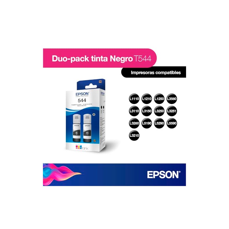 Epson Ecofit Botellas de Tinta Color Negro T544 2 Unidades