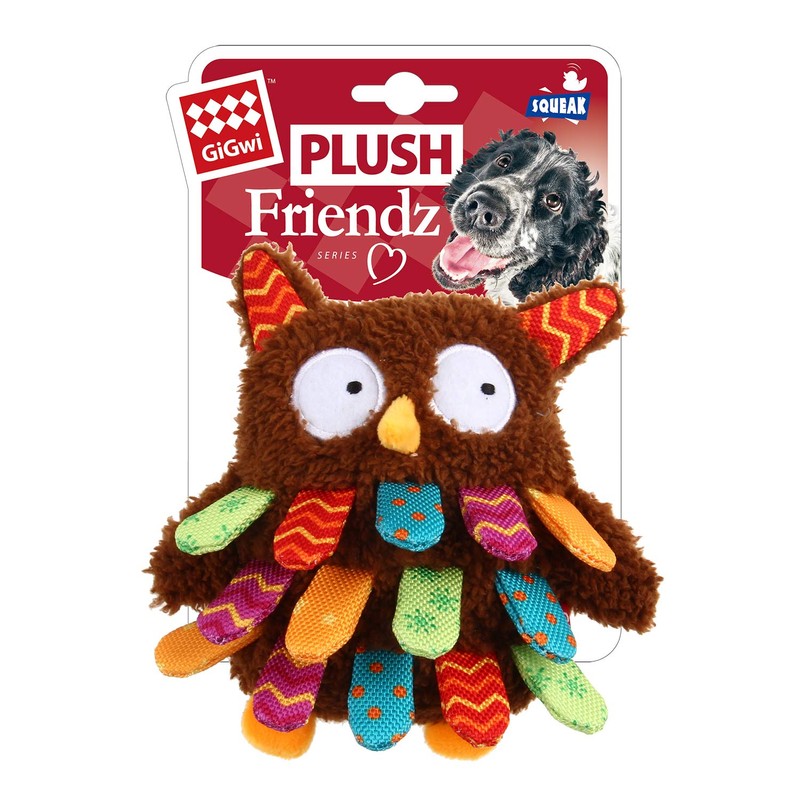 GiGwi Dog Toy, Dog Plush Friends, Amigo Owl