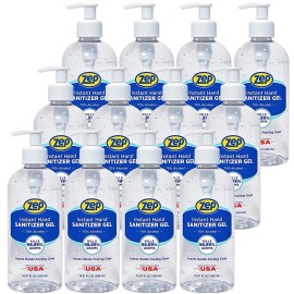 Zep Instant Hand Sanitizer Gel - 16.9 Ounce (Case of 12) 355801