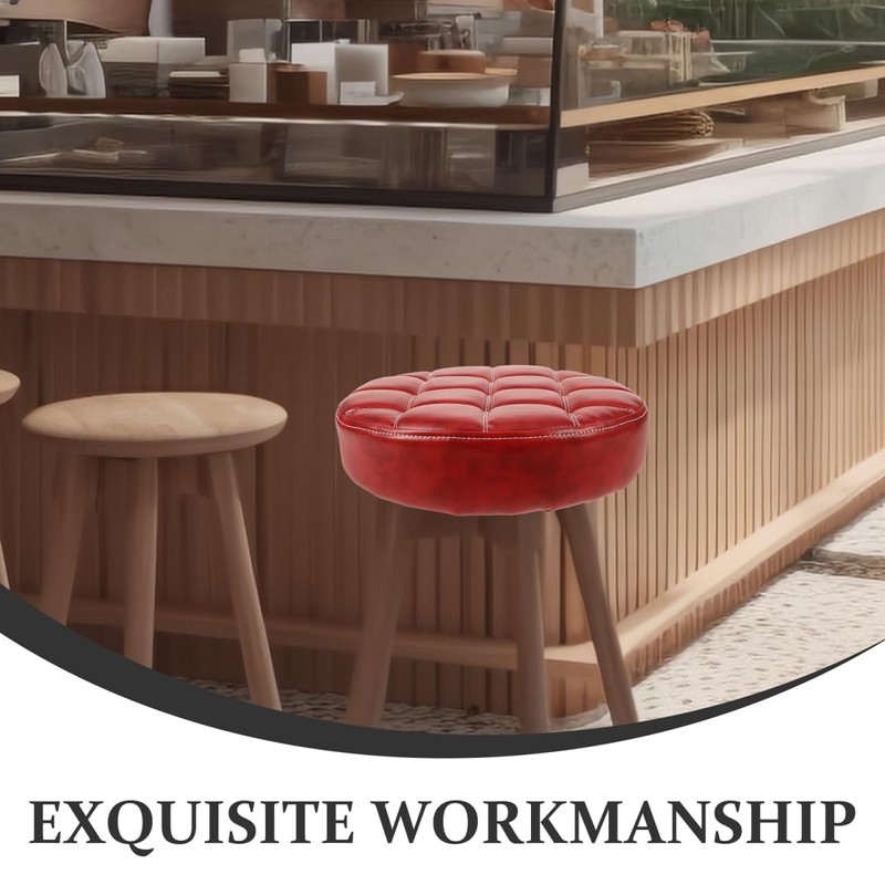 PRETYZOOM 13-Inch Round Bar Stool Seat Cushion Replacement, PU Foam