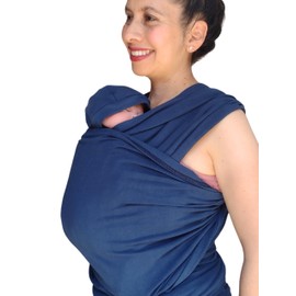 Fular para bebe ergonómico porta bebe recien nacido rebozo canguro mochila para cargar bebe (Azul Petróleo)