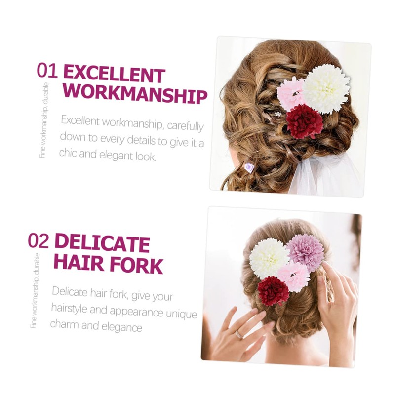 Baluue 1set Japanese Floral Hair Stick Elegant Hair Fork for