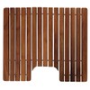 Bare Decor Peter, 20x18 Toilet Mat, Solid Teak Wood