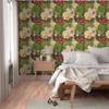Removable Wallpaper Swatch - Cosmic Flowering Retro Flowers Vintage Psychedelic
