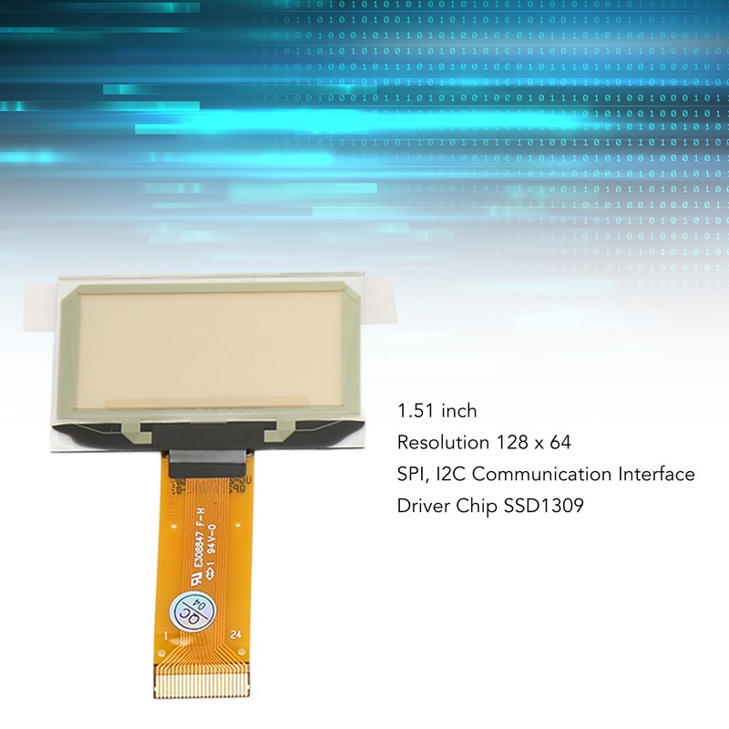 1.51 Inch Screen Module 128x64 Resolution SPI I2C Interface Full
