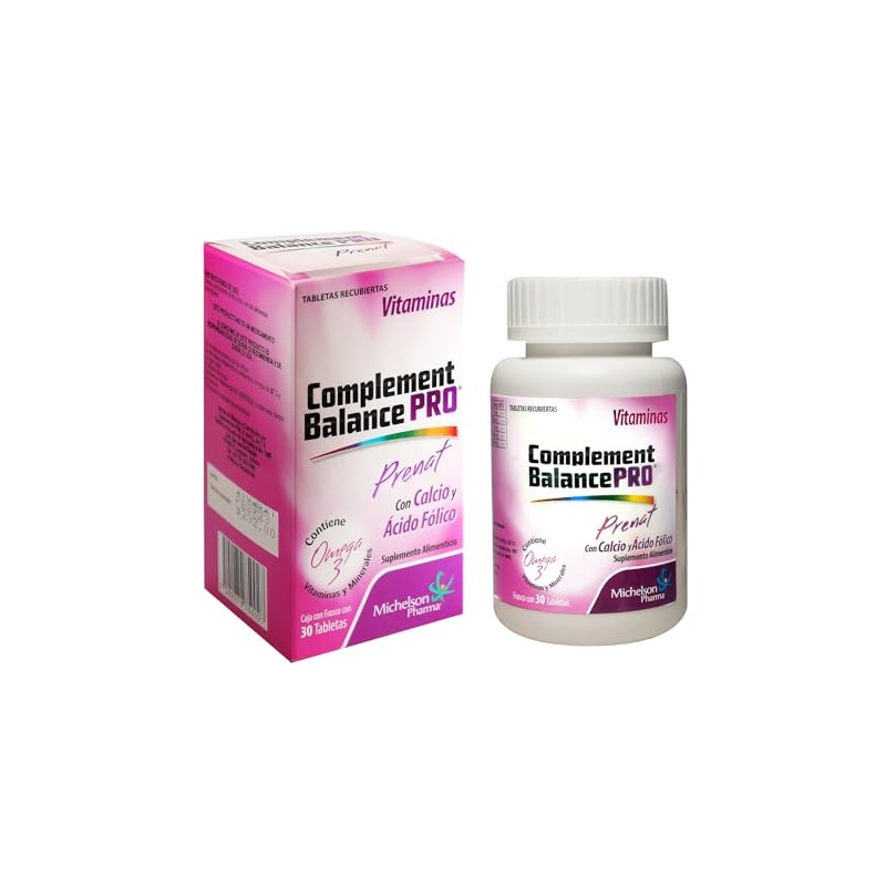 Prenat Complement Balance PRO - Suplemento alimenticio, con calcio y