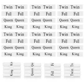 Numyew 24 PCS Bed Sheet Organizer Bands, Bed Sheet Keepers, King, Queen, Full, Twin Size Sheet Organizer, Elastic Linen Labels for Bed Sheet Sets and Closet Organization