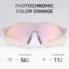 ROCKBROS Cycling Glasses Outdoor Frameless Photochromic Sports Running Windproof Glasses