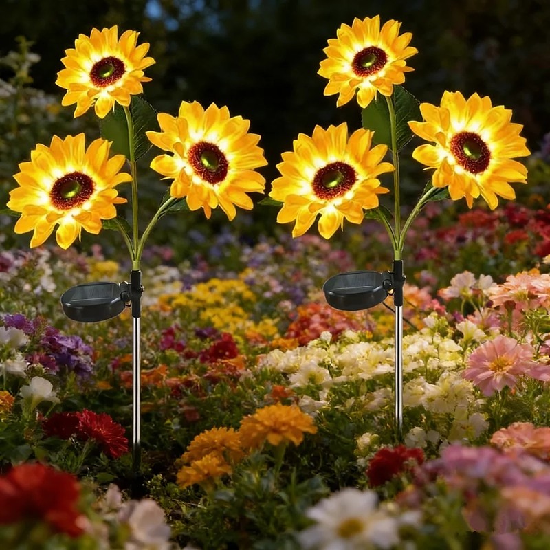 Solar Flower Lights for Garden Decor – Waterproof LED Rose