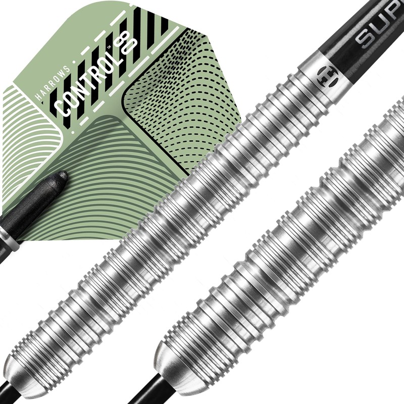 Harrows Control Parallel 80% Tungsten Steel Tip Darts Set (22,