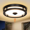 Slypadan Outdoor Motion Sensor Flush Mount LED Light, 12" Dusk