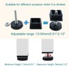 Sourcingmap Leveling Feet 40 x 40mm Square Insert Adjustable Leveler