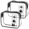 2 Pack TSA Approved Liquids Bag, Carry-on Clear Travel Toiletry
