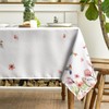Horaldaily Spring Tablecloth 60×104 Inch Rectangular, Hummingbird Butterfly Flower Washable