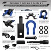AUTMATCH Shackle Hitch Receiver 2" with 3/4" Mega D Ring