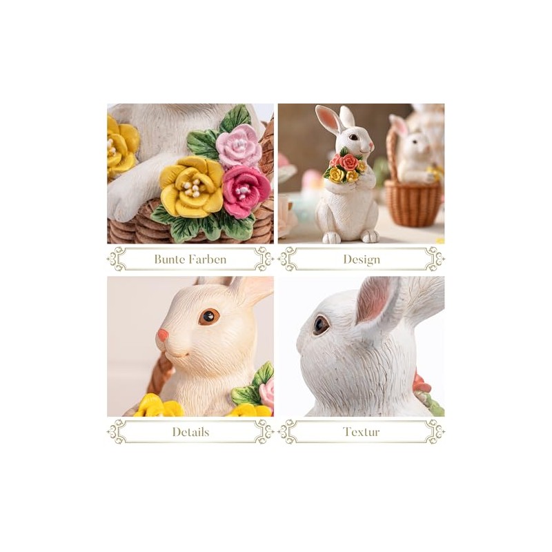 Valery Madelyn Valery Madelyn Easter Decorations Rabbit Figurines Set of