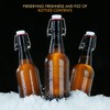 YEBODA 16 oz Amber Glass Beer Bottles for Home Brewing