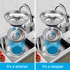 CORNERJOY 2 PCS Kitchen Sink Strainer and Stopper Combo Basket
