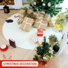 60 Inch Faux Fur Christmas Tree Skirt White Plush Skirt