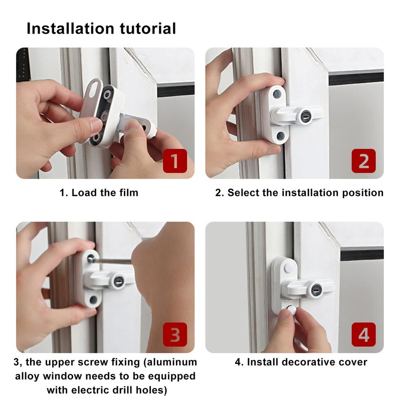 Window Locks, External Window Latch Made of Aluminium Alloy Security