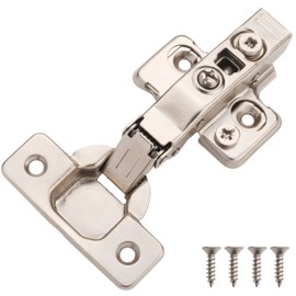 DecoBasics Full Overlay Soft Close Cabinet Hinges for Kitchen Cabinets (50 Pcs) -105° Frameless Concealed Cabinet Door Hinge -3 Way Adjustability -Clip on Plate & Matching Screw for Easy Installation