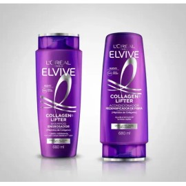 Elvive Colágeno Lifter 680ml Shampoo + Acondicionador