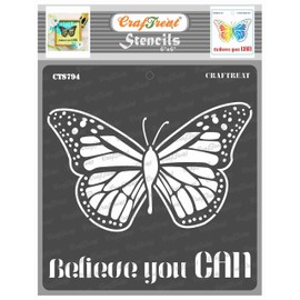 CrafTreat Reusable Believe You can Stencil 6x6 Inch