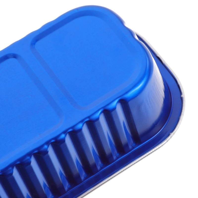 Yardwe Blue Aluminum Foil Mini Loaf Pans with Lids, 20